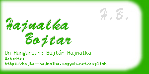 hajnalka bojtar business card