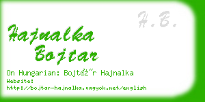 hajnalka bojtar business card